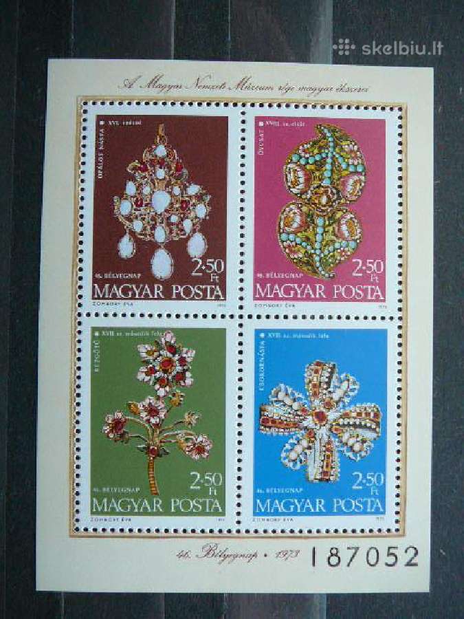 Papuosalai Vengrija blokas svarus Mnh v2902