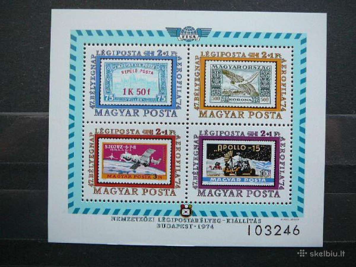 Kosmosas Vengrija blokas svarus Mnh v2990