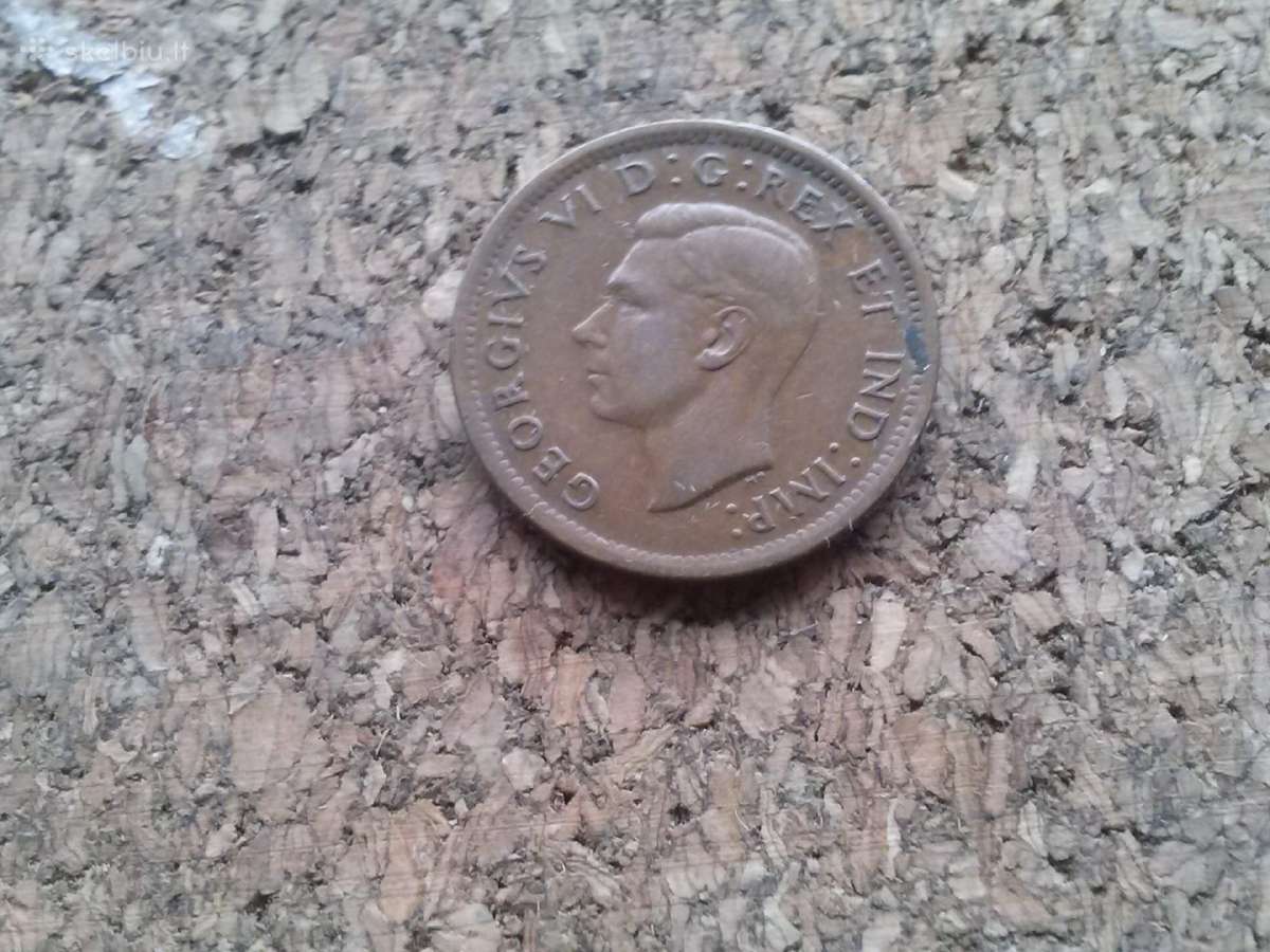 Monetos .kanada 1centas 1938m. - nuotraukos Nr. 3