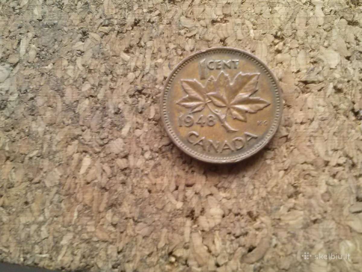 Monetos. Kanada. 1cetas 1947m.