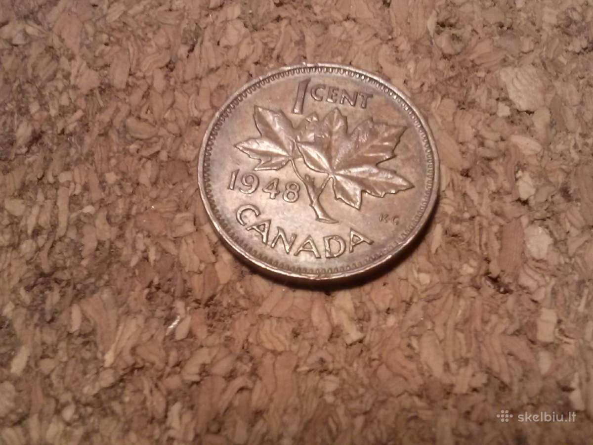 Monetos. Kanada 1 cent 1948 m. - nuotraukos Nr. 4