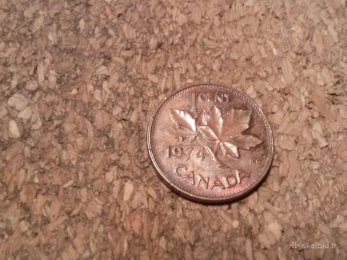 Monetos .kanada 1974m. 1 cent. - nuotraukos Nr. 2