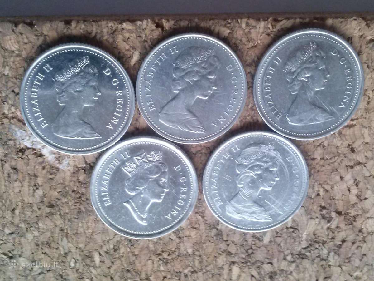 Monetos.canada 25 centai 1975-1995m. - nuotraukos Nr. 4