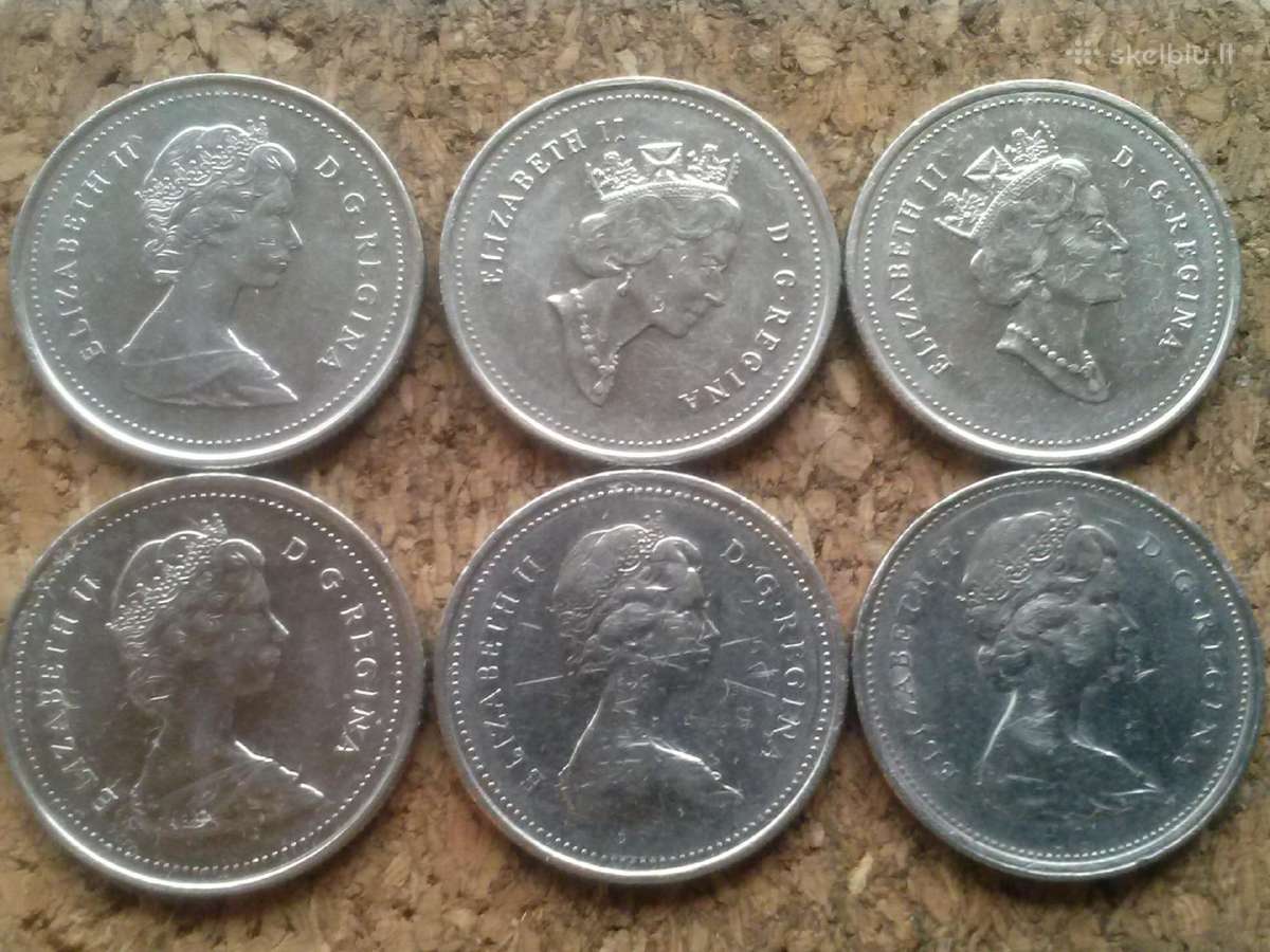 Monetos.canada 25 centai 1975-1995m. - nuotraukos Nr. 2