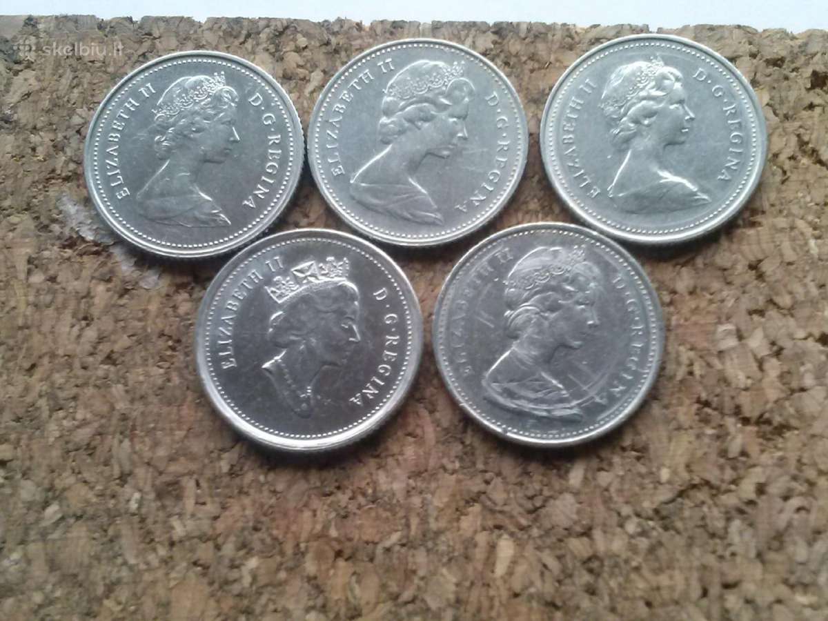 Monetos.canada 25 centai 1975-1995m. - nuotraukos Nr. 5