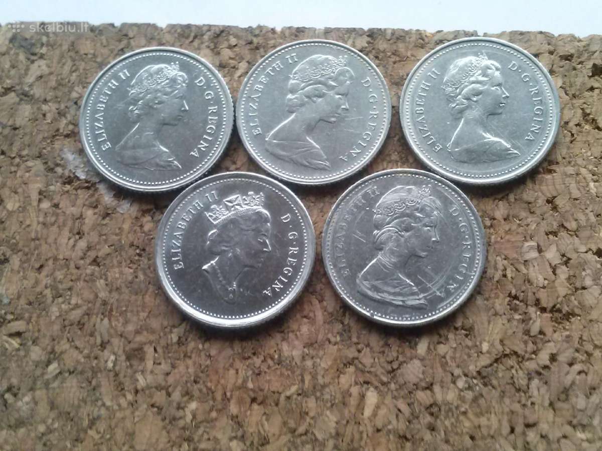 Monetos.canada 25 centai 1975-1995m. - nuotraukos Nr. 6