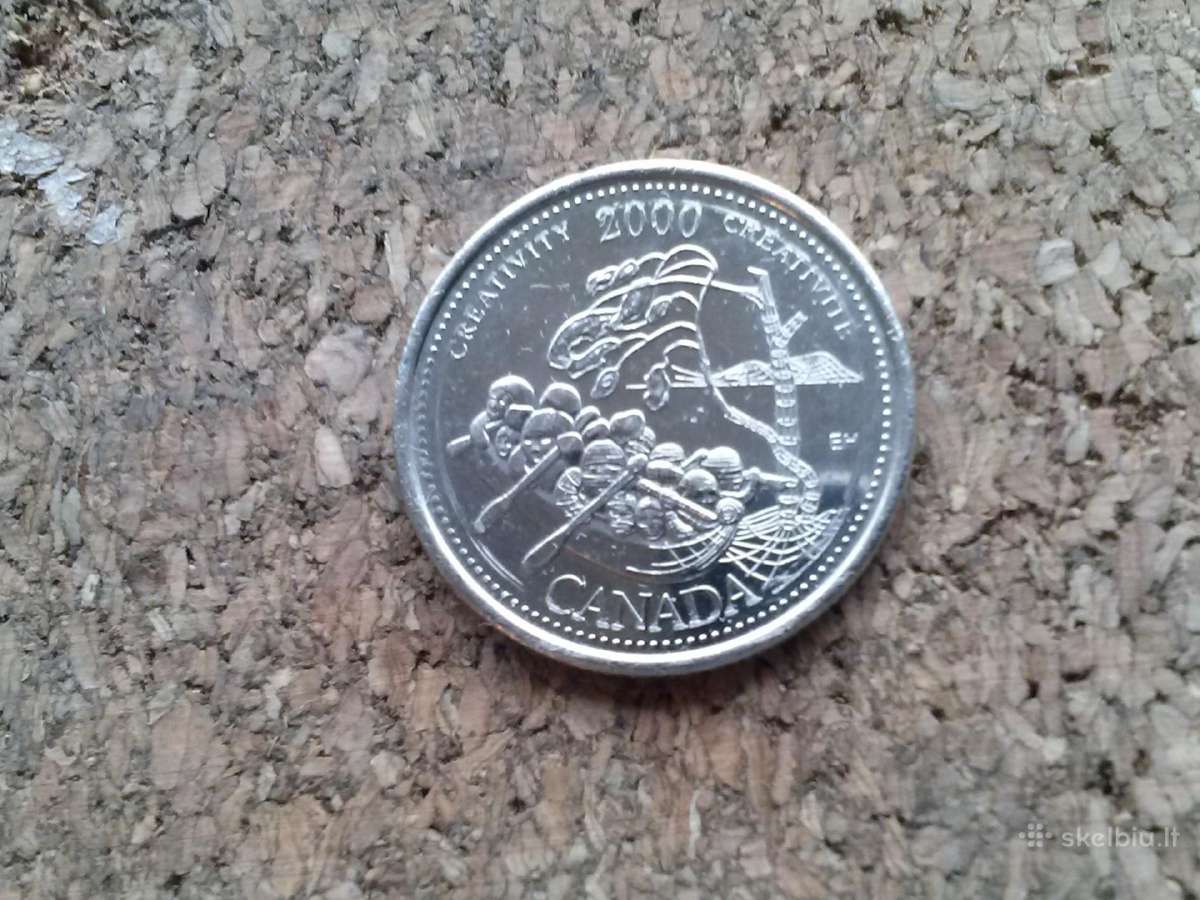 Monetos.25 centai 2000m Kanada, - nuotraukos Nr. 3