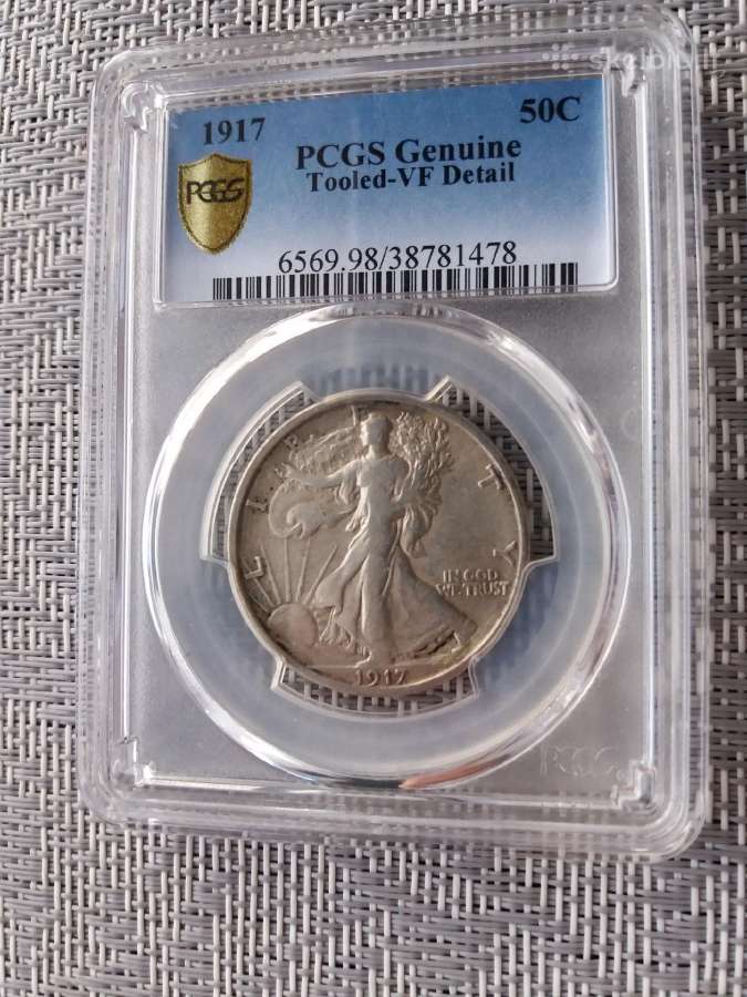 1/2 dolerio 1917m. Walking Liberty (Pcgs) Vf - nuotraukos Nr. 2