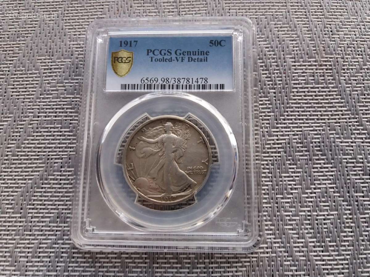 1/2 dolerio 1917m. Walking Liberty (Pcgs) Vf - nuotraukos Nr. 3