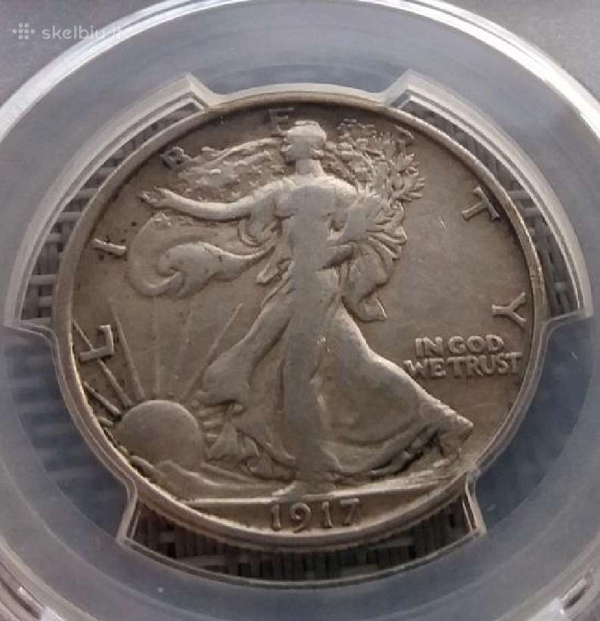 1/2 dolerio 1917m. Walking Liberty (Pcgs) Vf - nuotraukos Nr. 5
