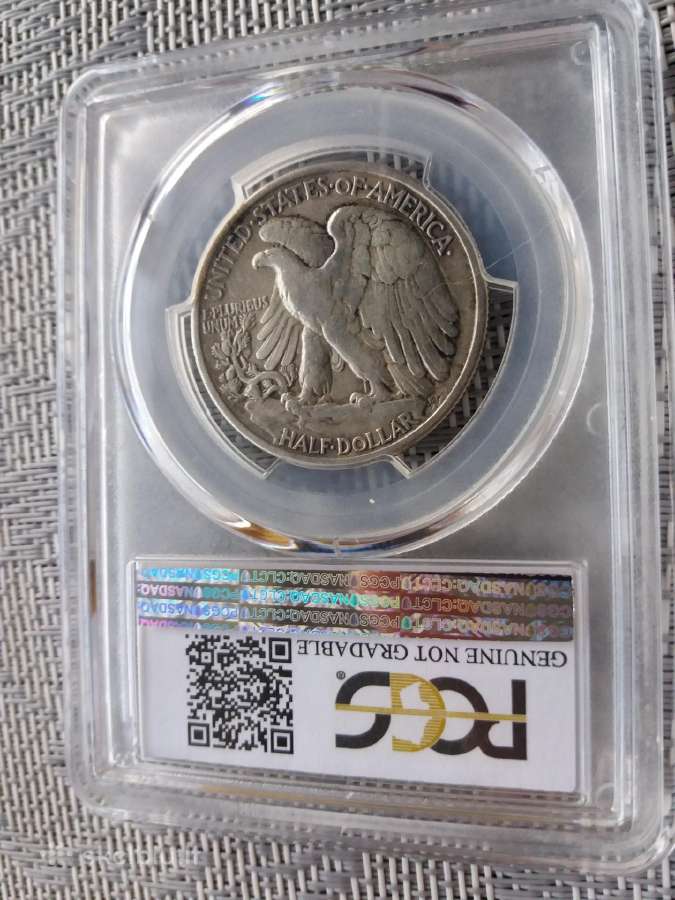 1/2 dolerio 1917m. Walking Liberty (Pcgs) Vf - nuotraukos Nr. 6