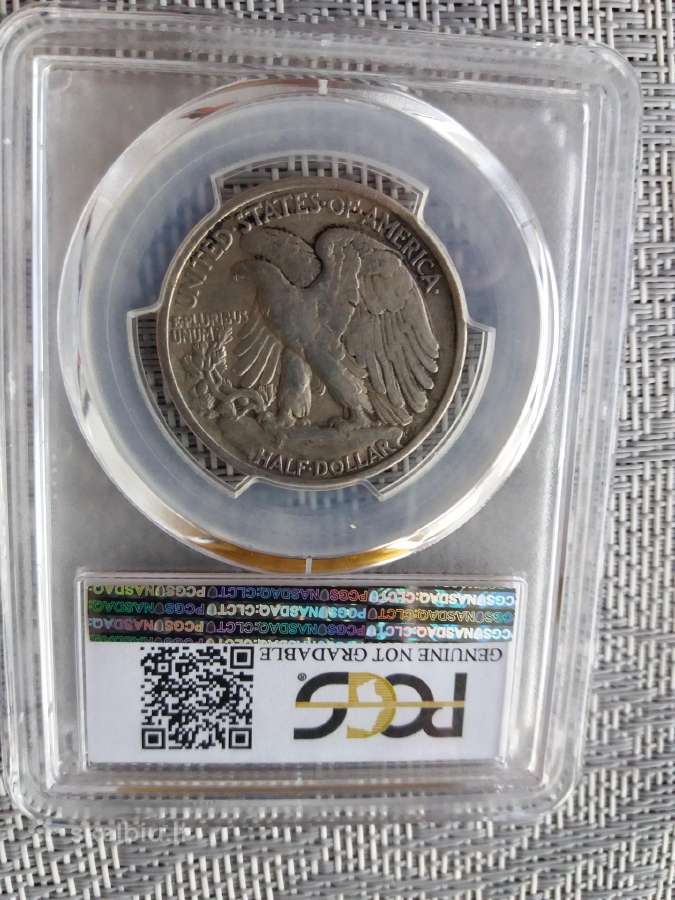 1/2 dolerio 1917m. Walking Liberty (Pcgs) Vf - nuotraukos Nr. 8