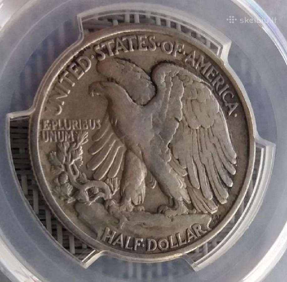 1/2 dolerio 1917m. Walking Liberty (Pcgs) Vf - nuotraukos Nr. 9