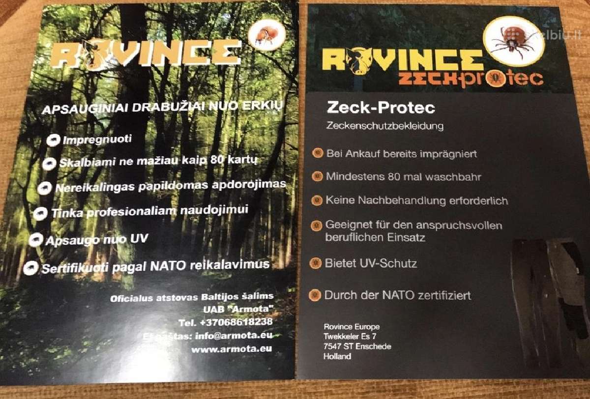 Rovince (Olandija) impregnuoti rūbai nuo erkių - nuotraukos Nr. 32