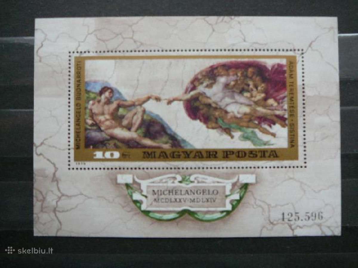 Daile Michelangelo Vengrija blokas Mnh v3038