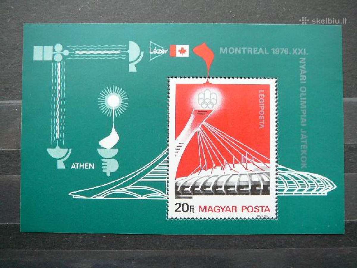 Olimpines Vengrija blokas Mnh v3132