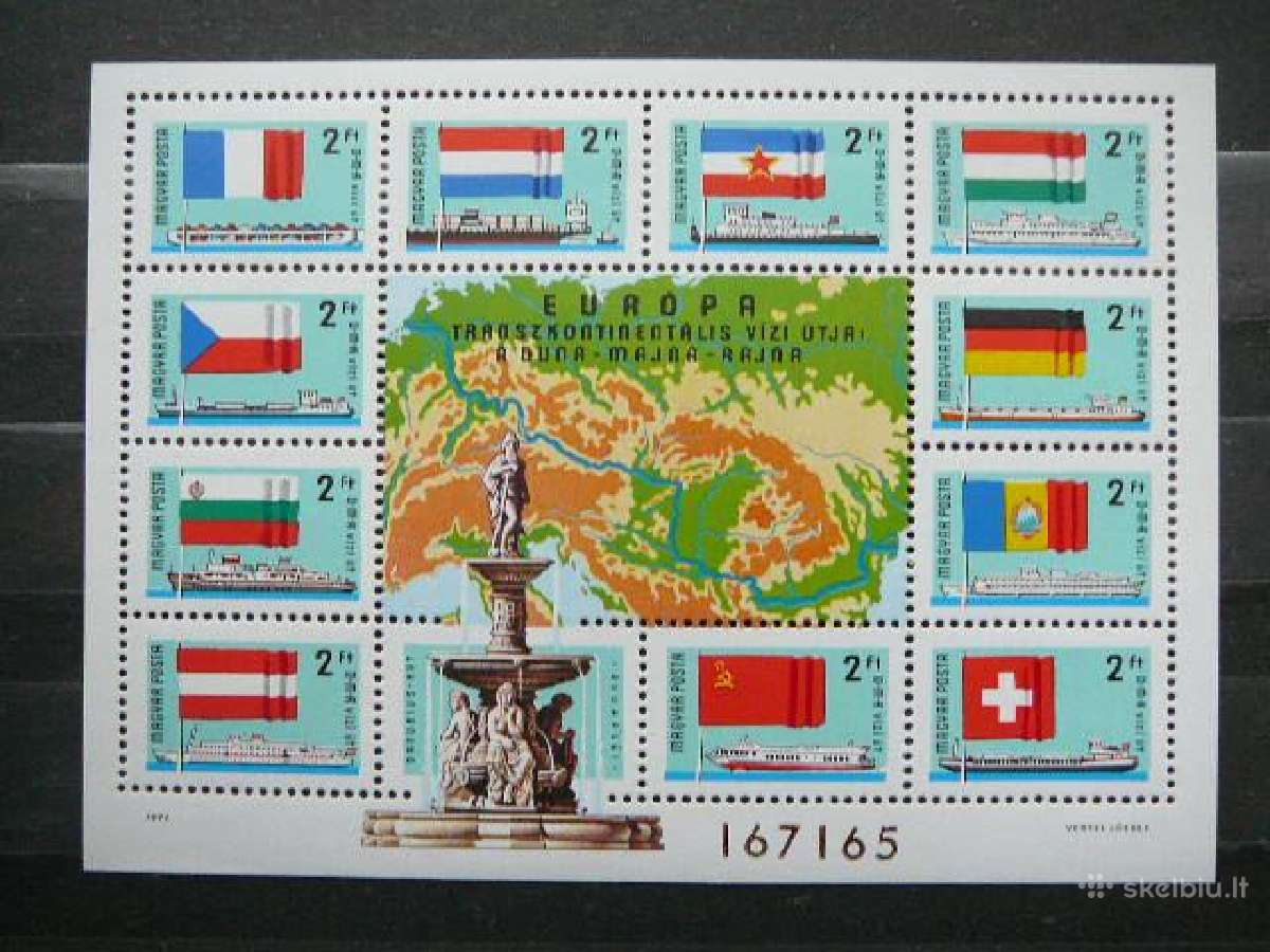 Laivai Veliavos Vengrija blokas Mnh v3248