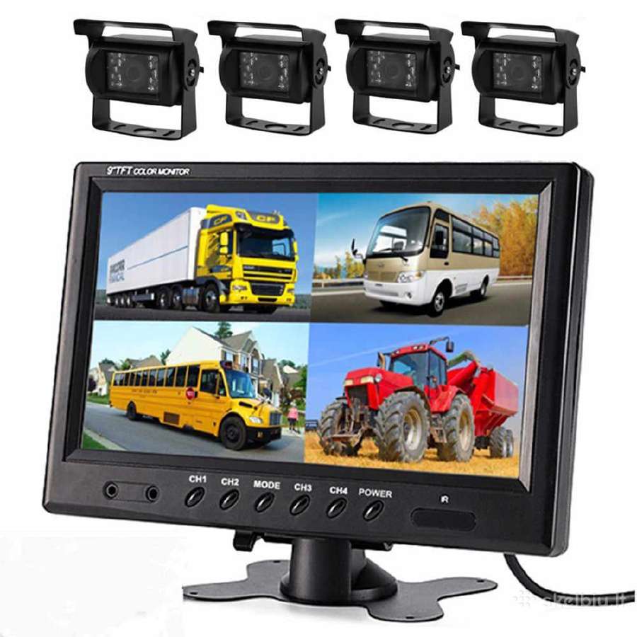 LCD monitorius ir Galinio vaizdo kamera Įvairūs