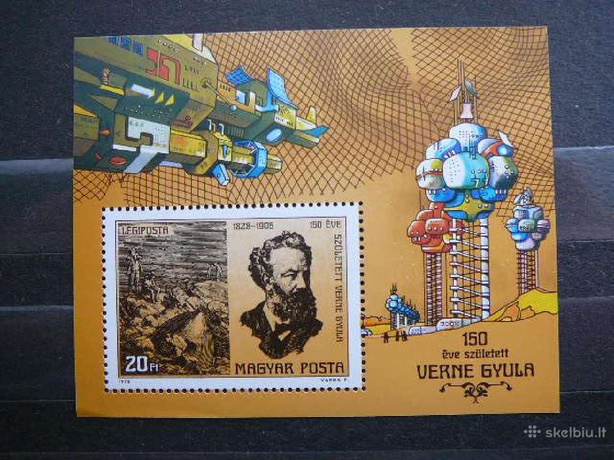 J. Vernas Izymus zmones Vengrija blokas Mnh v3305
