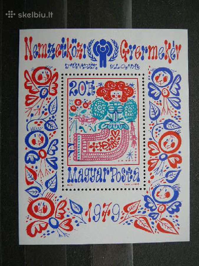 Pasakos Vaiku Metai Vengrija blokas Mnh v3404