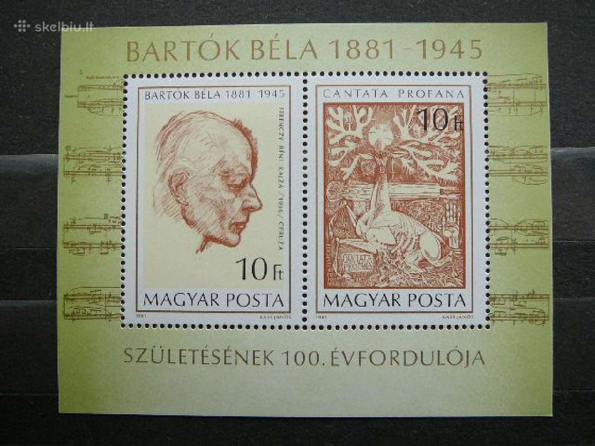 Muzika Izymus zmones Vengrija blokas Mnh v3484