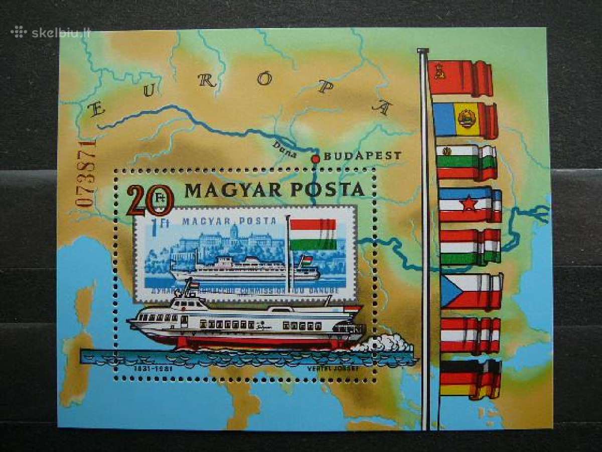 Europa Laivai Veliavos Vengrija blokas Mnh v3521