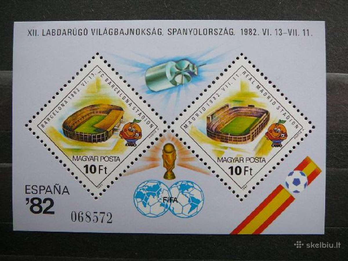 Futbolas Vengrija blokas Mnh v3545