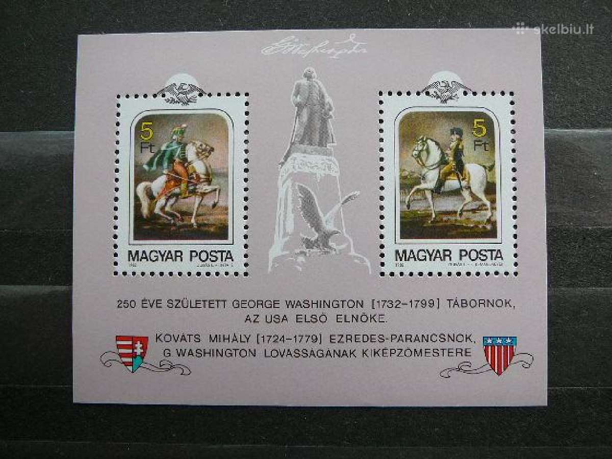 Prezidentas Arkliai Vengrija blokas Mnh v3567