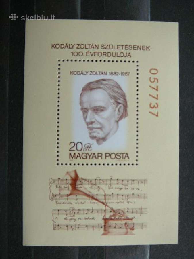 Muzika Izymus zmones Vengrija blokas Mnh v3593