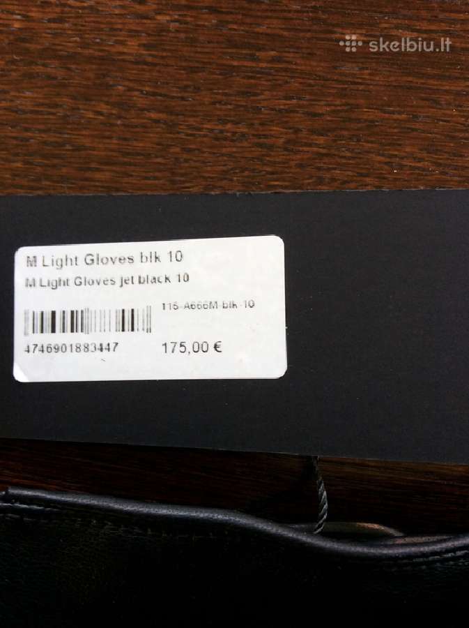 Porsche Mens Gloves- Black Leather - nuotraukos Nr. 5