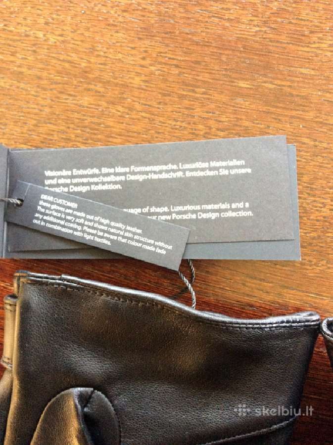 Porsche Mens Gloves- Black Leather - nuotraukos Nr. 4