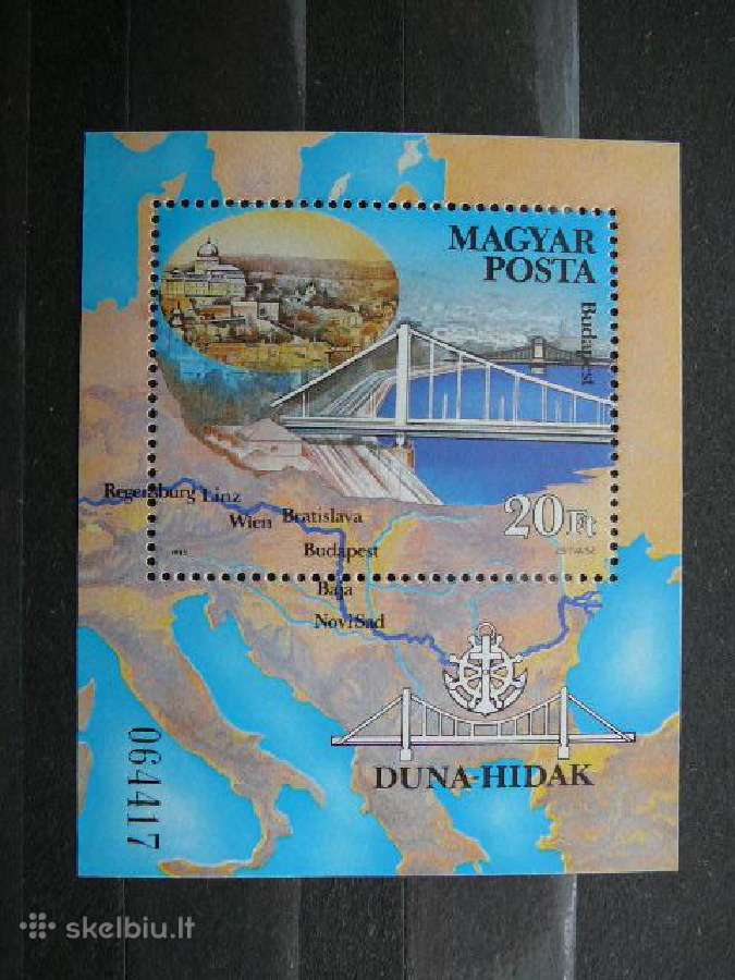 Tiltas Vengrija blokas Mnh v3740
