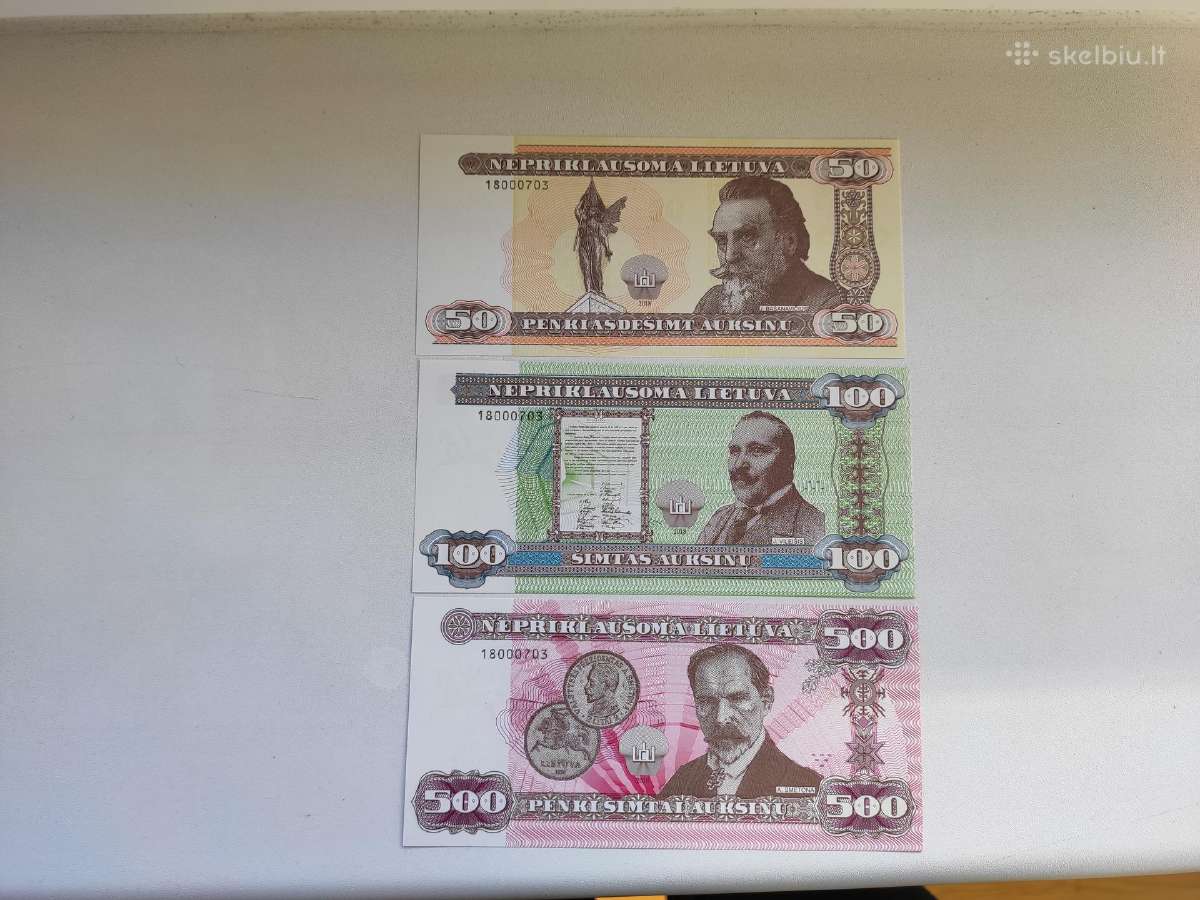 Jubiliejiniai Litų banknotai 100-mečio proga