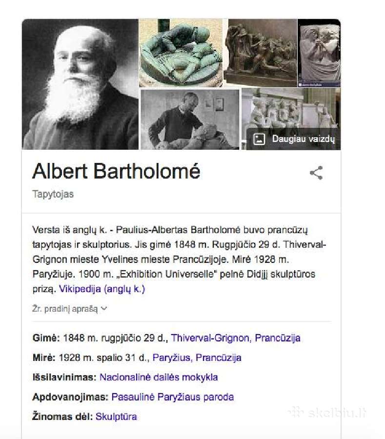 Albert Bartholome statula - nuotraukos Nr. 5