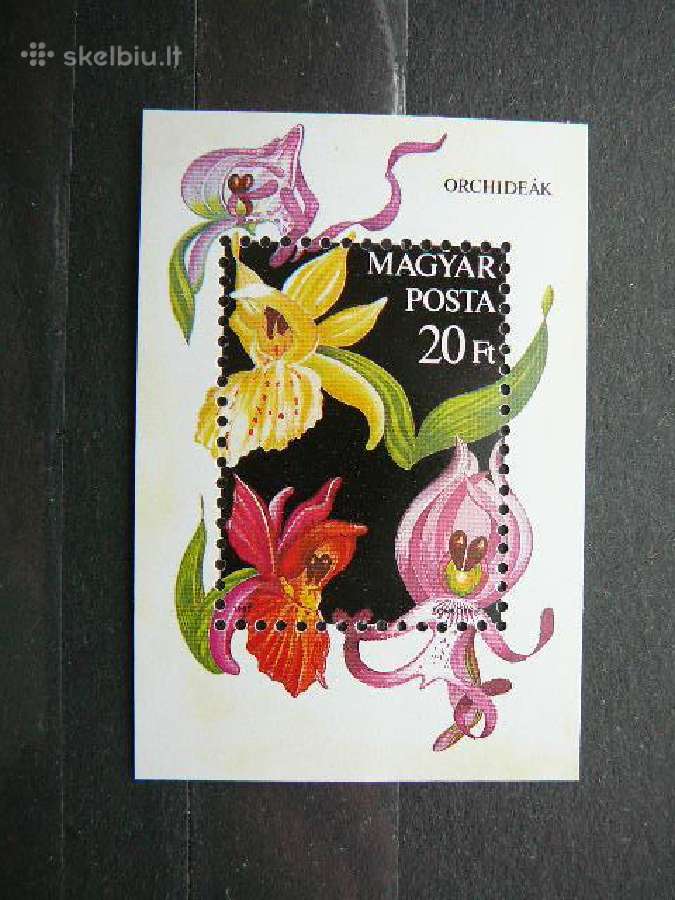 Orchidejos Geles Vengrija Blokas Mnh v3928