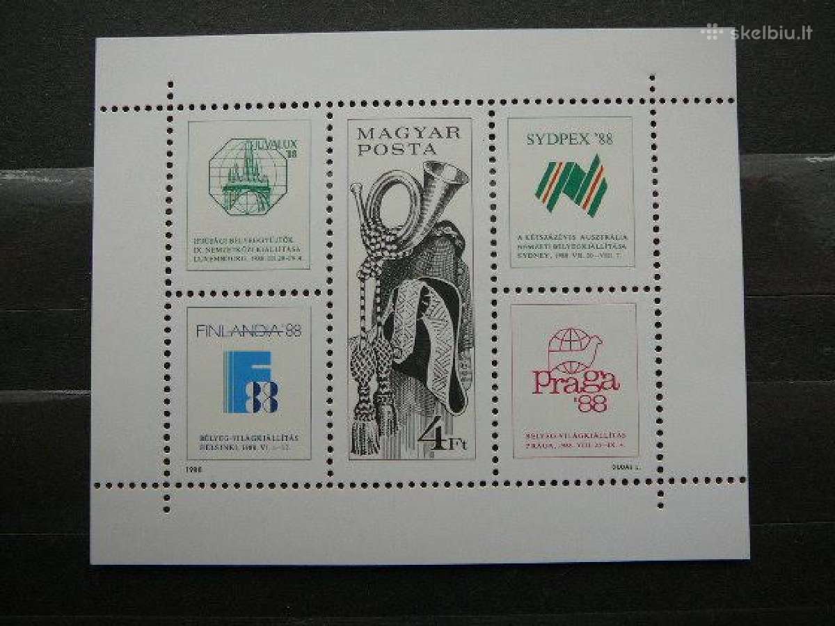 Pasto ragelis Vengrija Blokas Mnh v3955
