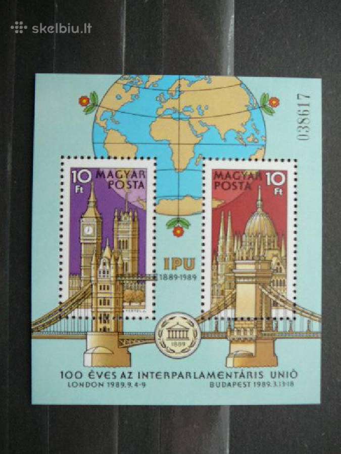 Tiltai Architektura Vengrija Blokas Mnh v4011