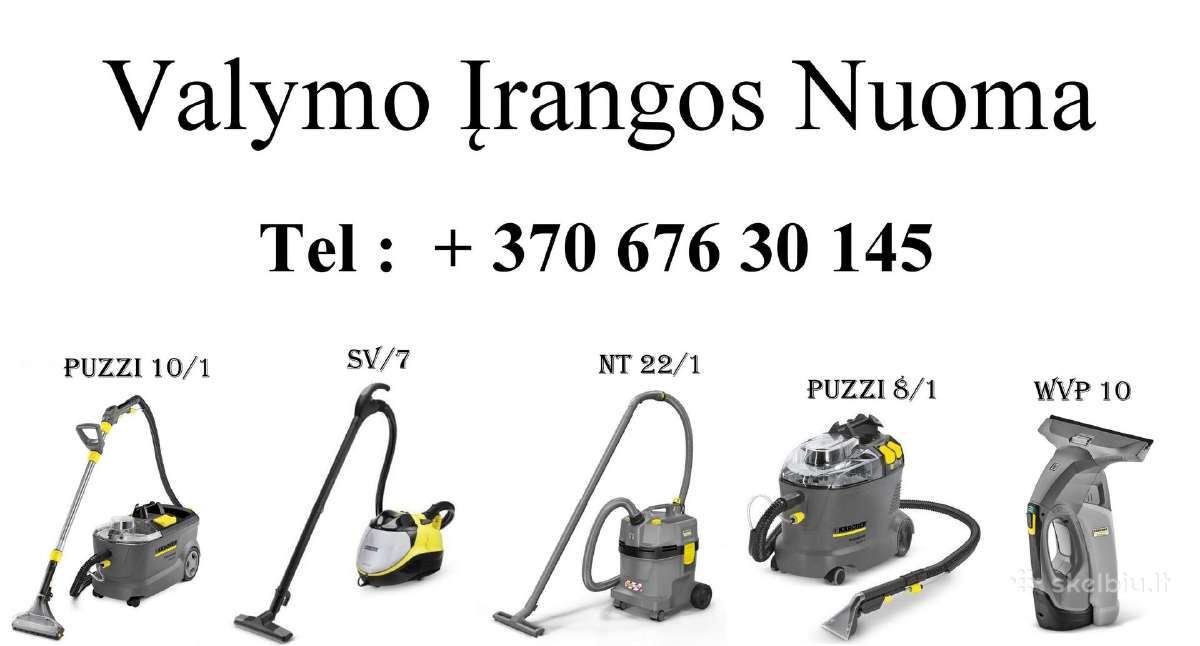 Plaunamo siurblio nuoma, įrangos nuoma tik 10€ - nuotraukos Nr. 12