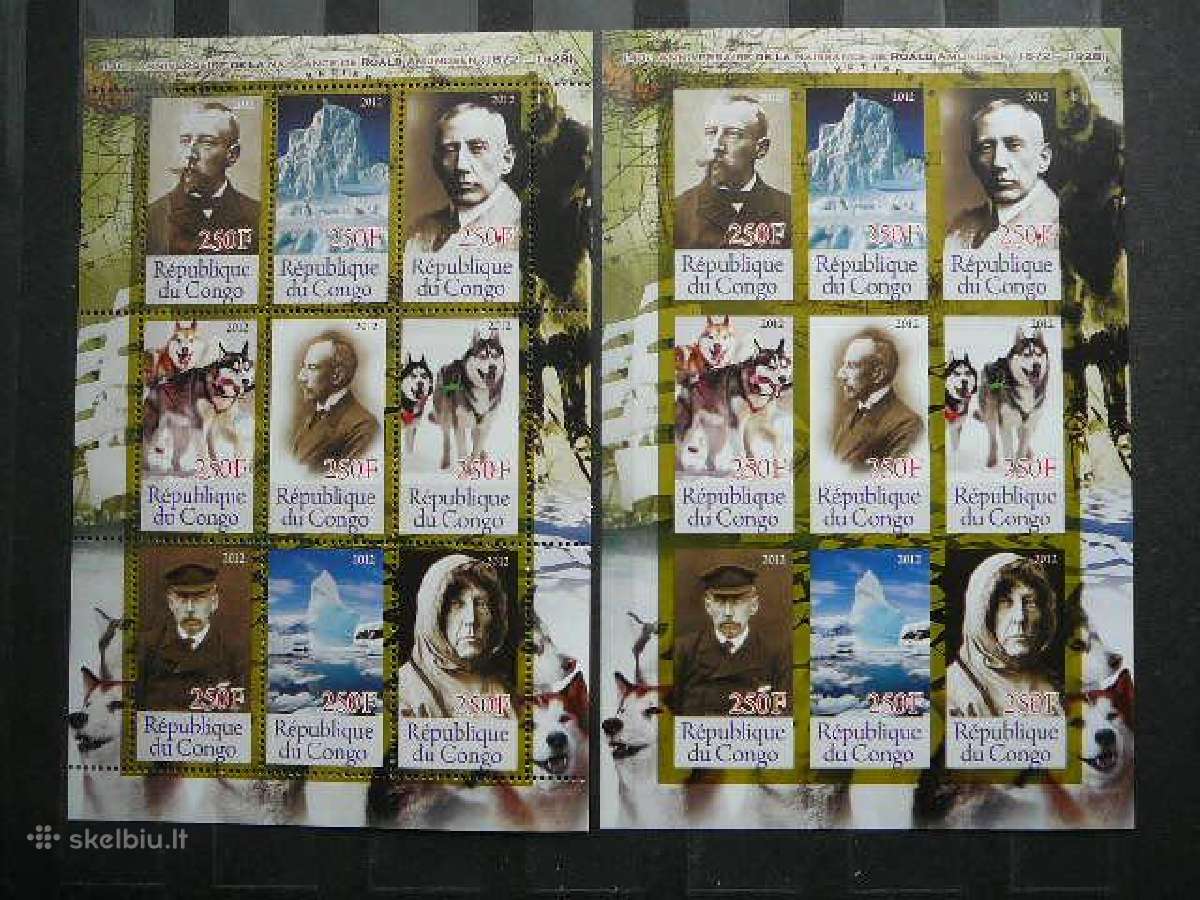 Siaure Amundsenas Sunys Kongas 2012 Mnh s1018a/b