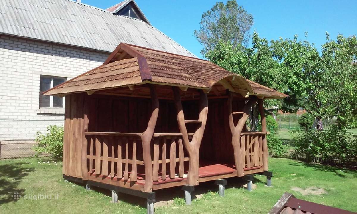 Pavėsinė, medinė šulinio apdaila - nuotraukos Nr. 25