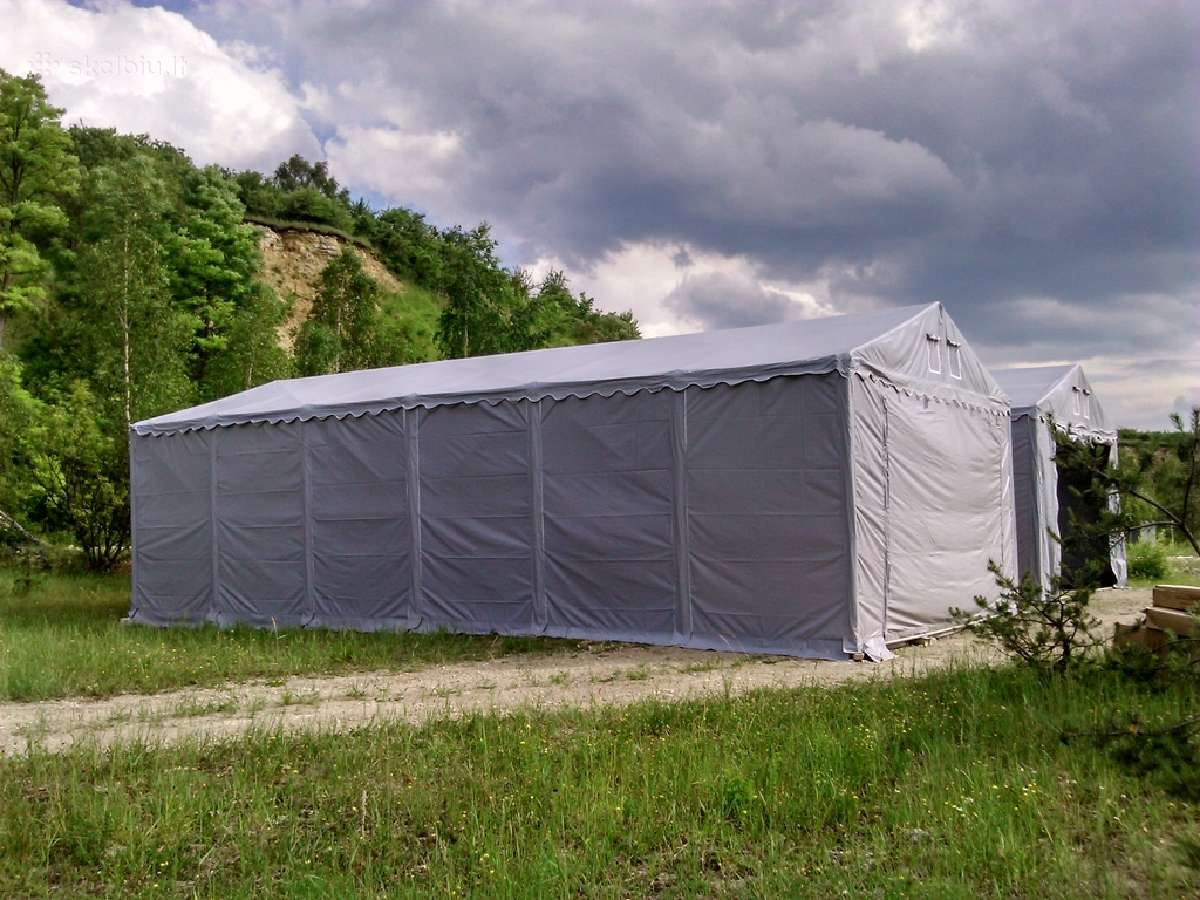 Sandėliavimui skirti paviljonai angarai