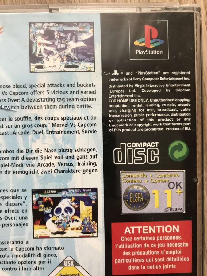 Marvel Vs Capcom Clash Of Super Heroes Ps1, Ps2. - nuotraukos Nr. 6