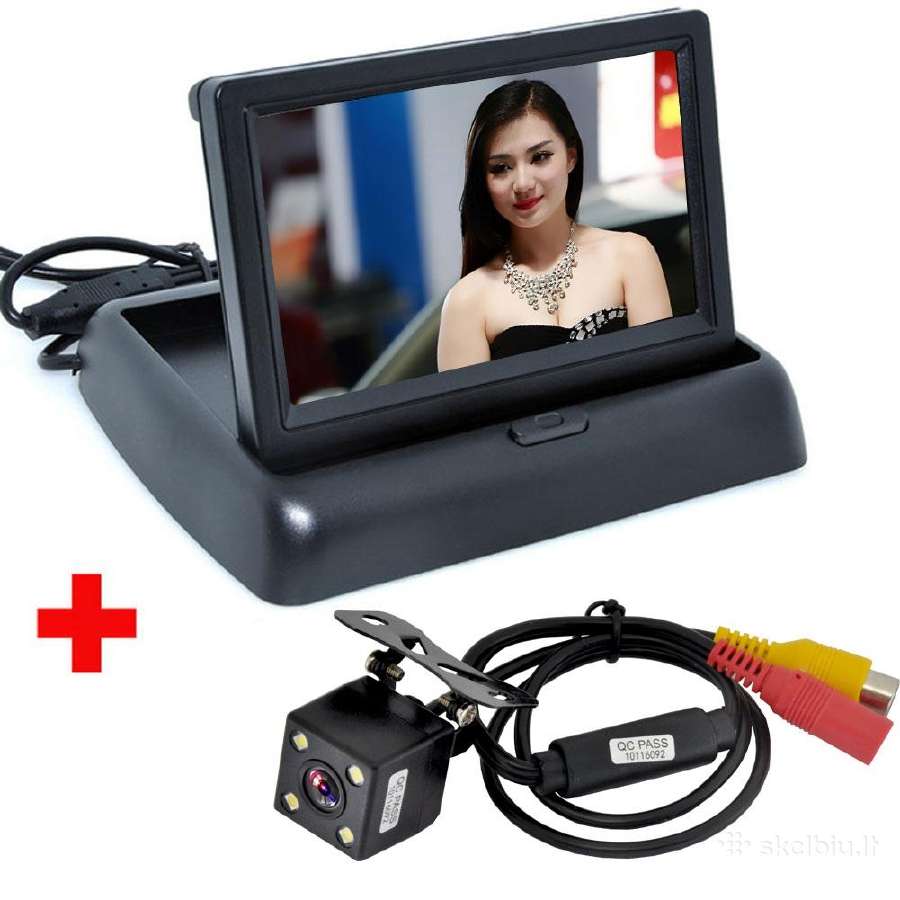Galinio vaizdo parkavimo kamera ir LCD monitorius