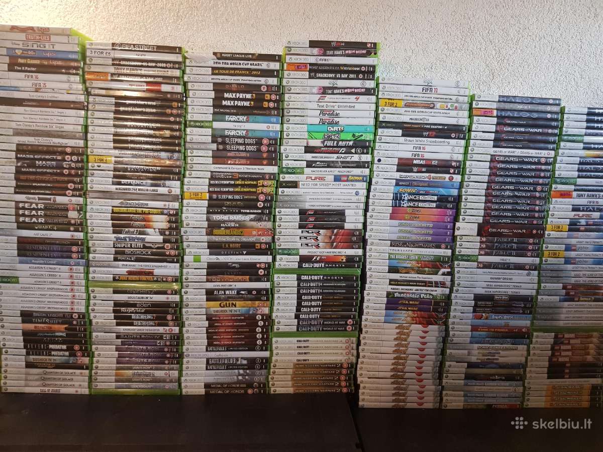 Xbox 360 naudoti žaidimai. Nemokamas Siuntimas