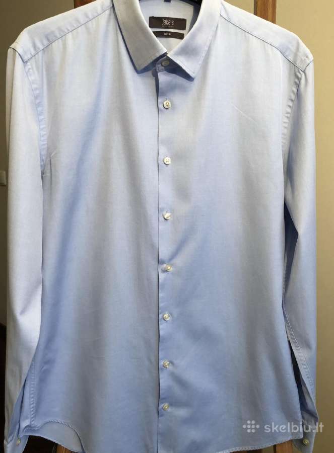 Jake*s sviesiai melyni marskiniai 39/40 slim fit - nuotraukos Nr. 2