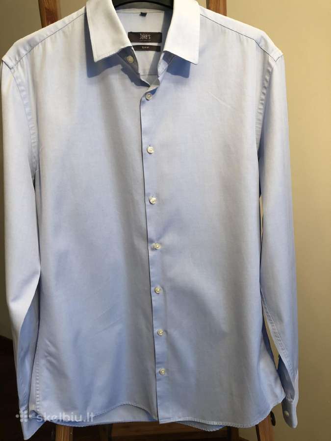 Jake*s sviesiai melyni marskiniai 39/40 slim fit - nuotraukos Nr. 6