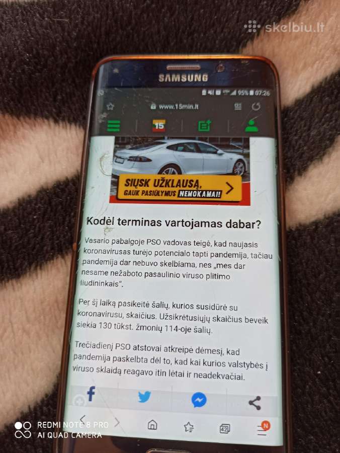 Parduodu Samsung S6 edge+ - nuotraukos Nr. 2
