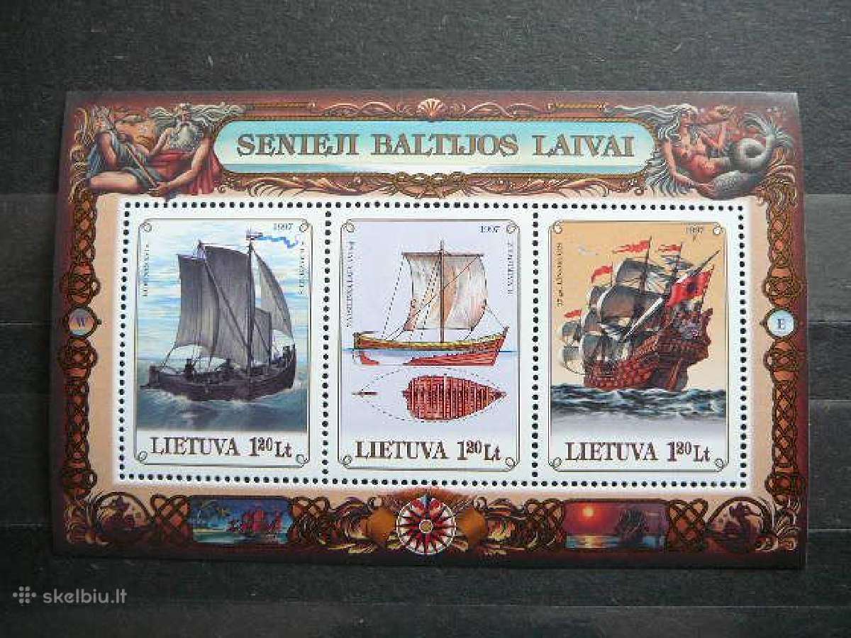 Lietuva 1997 Burlaiviai Laivai svarus lit640s