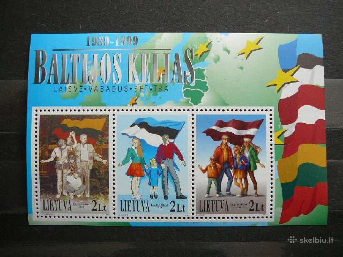 Lietuva 1999 Baltijos kelias svarus lit705/7s