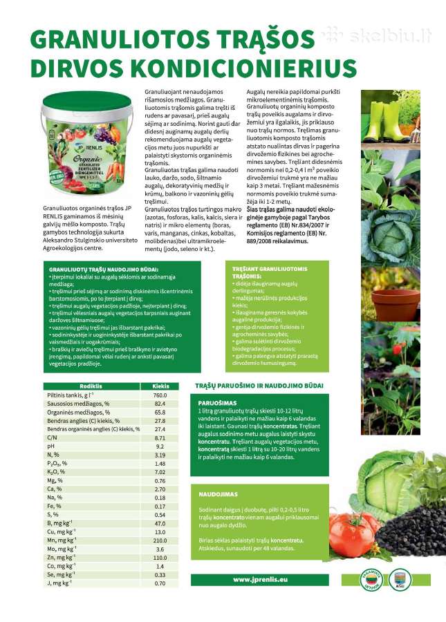 Ekologiškos organinės trašos Jp Renlis - nuotraukos Nr. 5